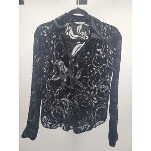 Marks & Spencer Burnt-out Shirt Sz M Whimsigoth Witchy Dark Fairy